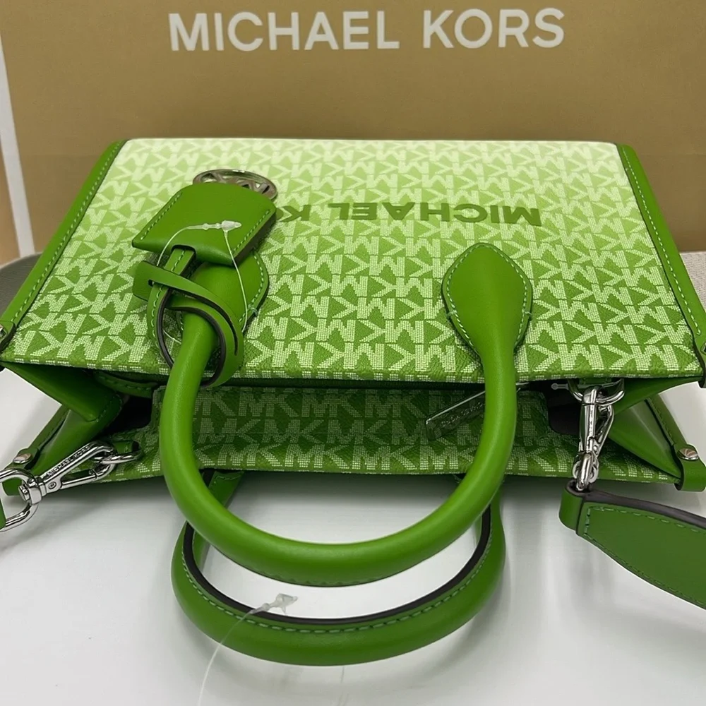 Michael Kors Mirella Small Ombré Signature Logo Crossbody Bag COLOR JUNGLE NWT